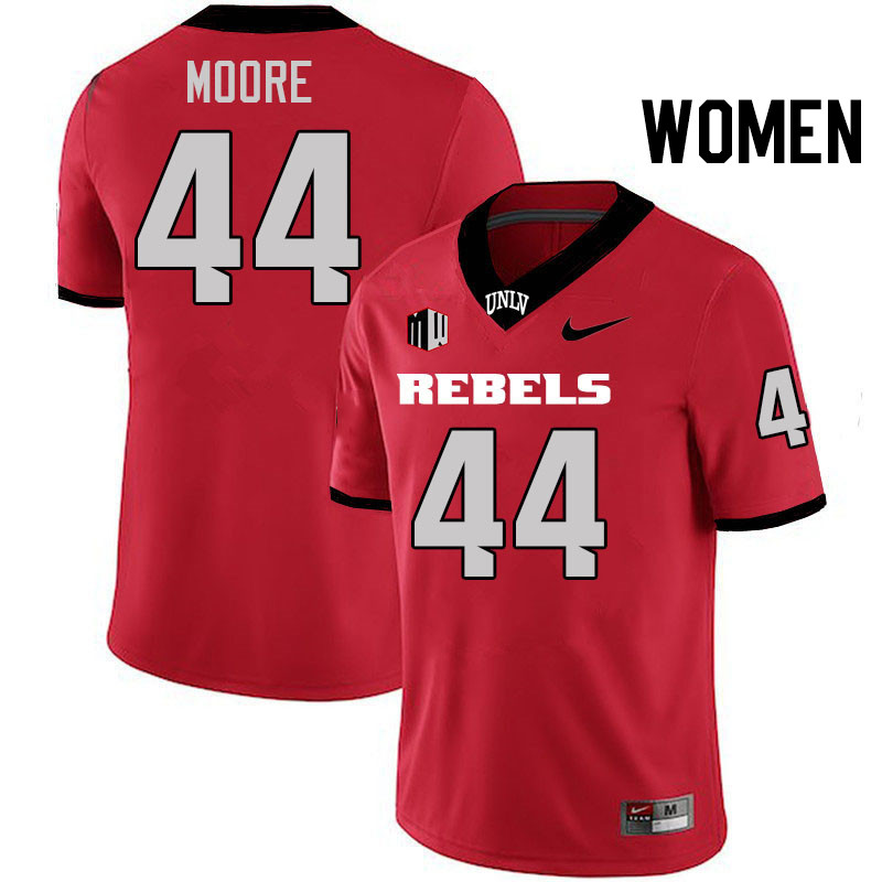 Women #44 Christian Moore UNLV Rebels College Football Jerseys Stitched-Scarlet